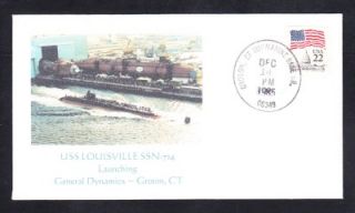 Submarine USS Louisville SSN 774 Launching Naval Cover Mhcachets 1