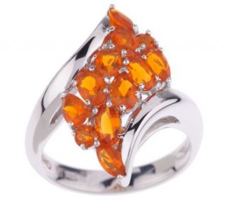 Sterling 1.20 ct tw Fire Opal Spray Design Ring —