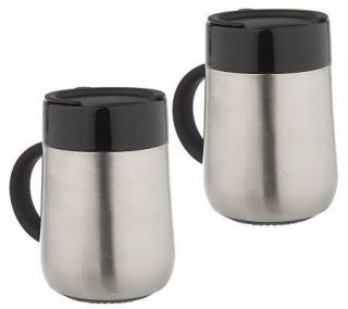 Set of 2 Thermo Ceramic Coffee Mugs —