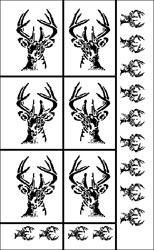 Rub  N  Etch Glass Etching Stencil Sheet Deer Head