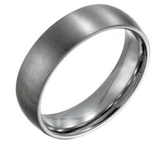 Forza Mens 6mm Steel Brushed Ring —