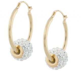 Gold N Ice CRYSTALLIZED by Swarovski Bead Hoops 14K Gold —