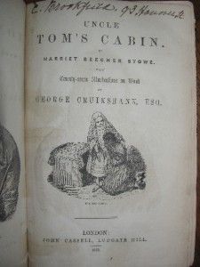  Cabin 1852 First UK Edition Harriet Beecher Stowe Cruikshank