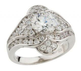 Diamonique Sterling or 14K Gold Clad 3.00 ct tw Ring —