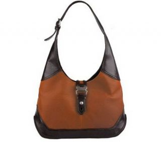 Tignanello Retro Leather Hobo Bag with Flap Buckle —