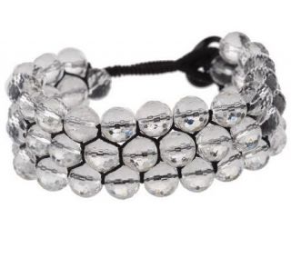 HUEtopia Honeycomb Gemstone Bead Adjustable Bracelet —