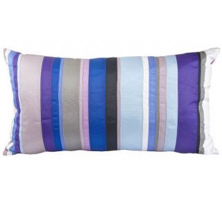 Isaac Mizrahi Live Grosgrain Ribbon 12x20 Striped Pillow —