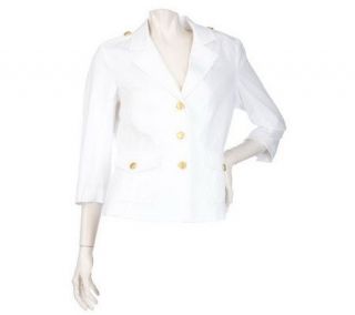Joan Rivers March Into Style Jacket with Topstitch Detail   A199035