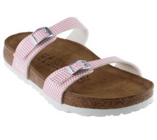 Birkis Little Check Double Strap Sandals w/ Soft Footbed —