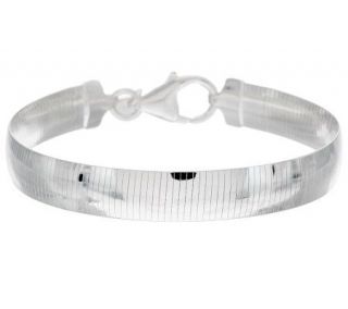 UltraFine Silver 6 3/4 Polished 8mm Omega Bracelet, 10.4g   J272786