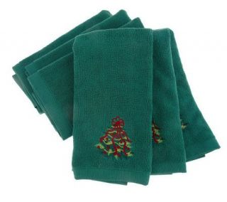 PC Absorbent Microfiber Embroidered Holiday Kitchen Towel Set