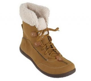 Orthaheel Emma Orthotic Lace up Boots w/Fleece Collar —