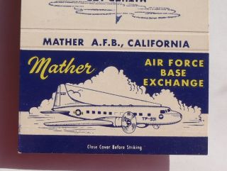  Matchbook Mather Air Force Base AFB Plane Gate Rancho Cordova CA