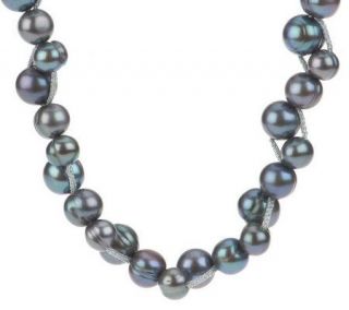 Honora Cultured FreshwaterPearl 7.0mm Ringed Bubble Pattern Necklace 