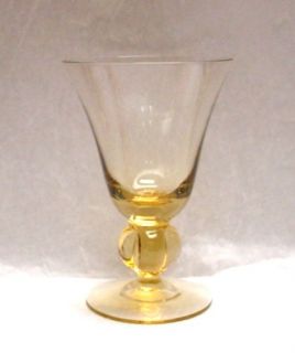 Swedish Crystal Gulli Gold Pattern Wine Glass
