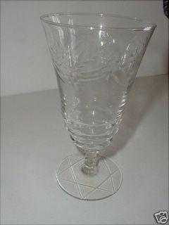 Libbey Glass Crystal Arctic Rose Ice Tea Goblet S