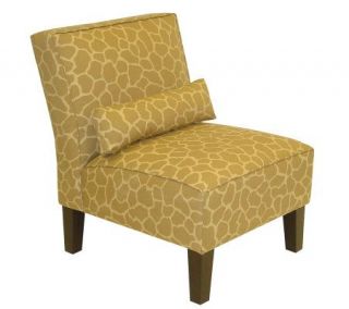 Armless Raffy Butterscotch Upholstered SlipperChair —