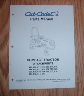 Cub Cadet 6000 7000 Series Attachments Illustrated Parts Manual