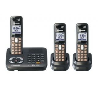 Panasonic KXTG6443T DECT 6.0 Phone Answering System 3 Handsets