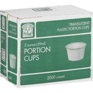  portion control with two oz plastic translucent portion cups compact