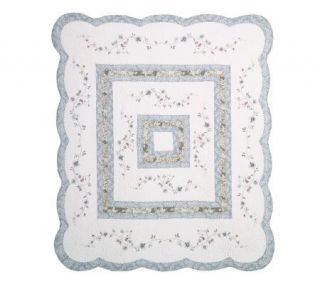 Kathleen Field Jemma 100Cotton Quilted Throw —