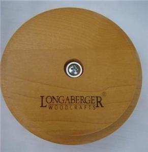 longaberger pottery homestead crock w wooden lid