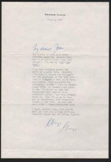 George Cukor Signed Typed Personal Letter 1976 Autographed to Joan