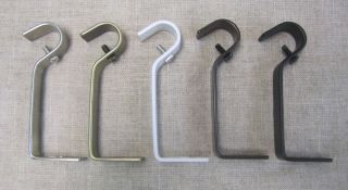 Metal Curtain Drapery Rod Brackets Non Adjustable New Fits 5 8 or 3 4