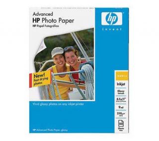HP Advanced Glossy Photo Paper 8 1/2 x 11   5Sheets   E197606