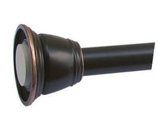 Straight Tension Shower Curtain Rod OIL RUBBED BRONZE   Adjustable 42