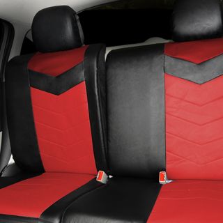 Synthetic Leather Semi   Custom Car Seat Covers 40 60 full split Ruby