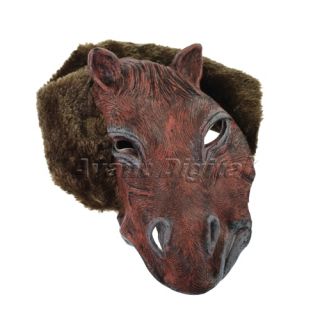 Horse Face Latex Hell Costume Mask Costume Party Halloween Night Xmas
