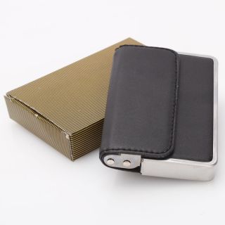 business credit card holder case stainless steel artificial leather