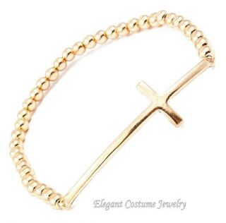   Cross Bracelet Contemporary Stretch Design Elegant Costume Jewelry
