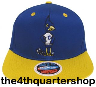 Creighton University Blue Jays Logo Retro Snapback Cap Hat Blue Yellow