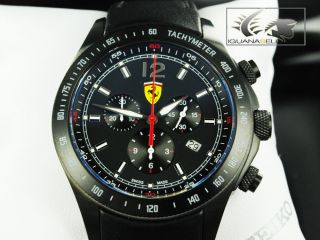 Ferrari Chrono Watch Black Chronograph Ronda 5030 D SF07 IPB BK 2