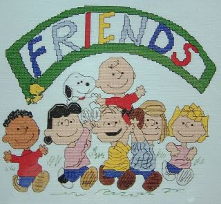 New Peanuts Cross Stitch Kit Friends Snoopy Charlie Brown Franklin