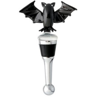 Spooky Fun Halloween Bat Glass Art Wine Bottle Stopper Topper