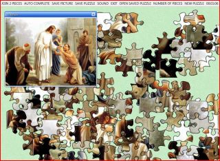 CD 100 Computer Jigsaw Puzzles Jesus Religious Images