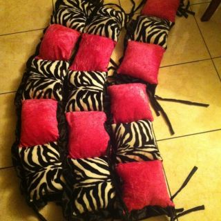 Adorable Zebra Crib Bedding Custom Made Baby Girl Pink Black