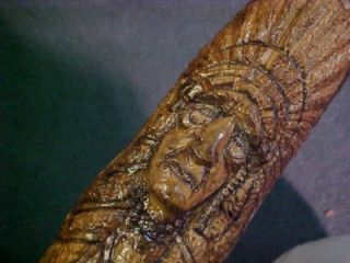 Custom Hand Carved Native American Indian Walking Stick Cane One of A