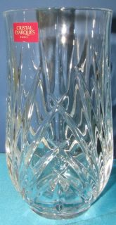 Cristal dArques Vase Fan Pattern 5 7/8 Tall