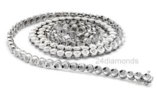  Gold 6 50 Ct Diamond Mens Custom Bezel Chain Necklace Certified