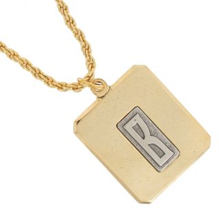 Personalized Custom Initial Letter Pendant Necklace Gold Plated Made