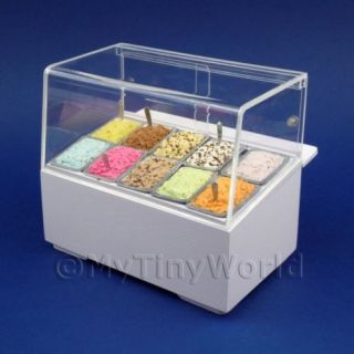 Ice Cream Counter 10 Ice Creams Doll House Miniatures