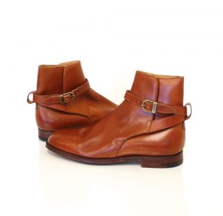 800 Crockett Jones Johdpur Chestnut Brown Leather Boots 7 C 7 5