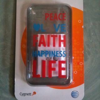 New Cygnett Peace Love Freedom Life protective case Iphone 4 4S