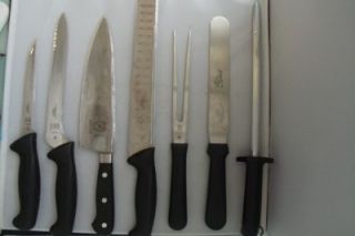 Set of Student Knives Kitchen Cutlery Chef Tools Carry Case Culinary