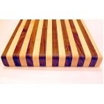 Wood Cutting Board Edge Grain Maple Walnut Large