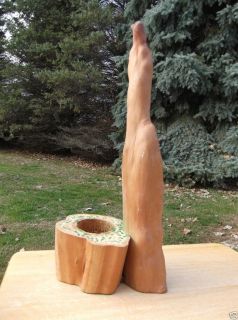 Vintage Wooden Cypress Knee Made Into A Candle Holder